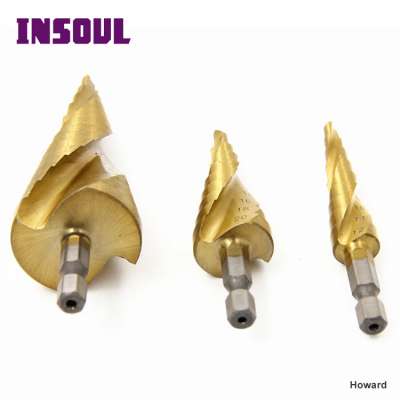 Insoul HSS 4341TG RAW MATERIAL 4-32mm step drill bit for metal and wood