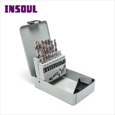 INSOUL 118/135 Degree ANSI Standard Best Metalworking Tool HSS Drill Bits Set For Aluminium