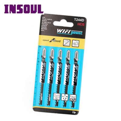 INSOUL T244D 5Pcs 65Mn Blade Material Wood Cutting Jigsaw Blades