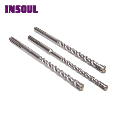 INSOUL Original Steel Color S2 Flute Type SDS Max Hammer Drill Bits For Granite Concrete Marble